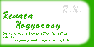 renata mogyorosy business card